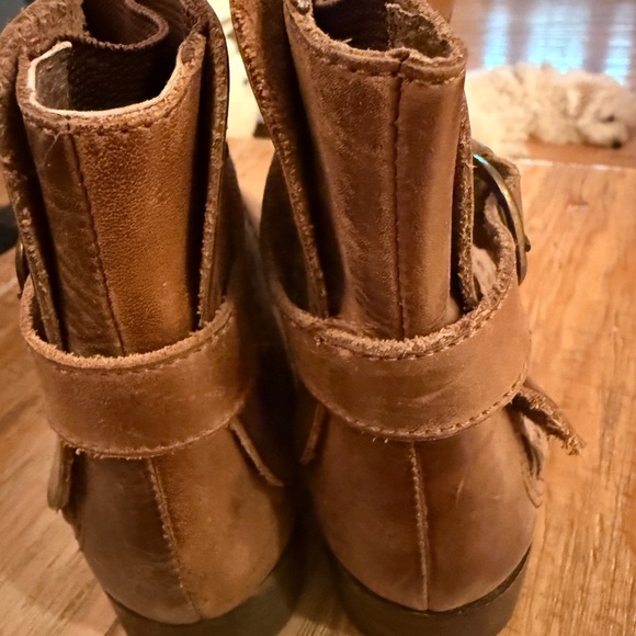 Circles Brown Leather Western Boots Made n Brazil cute w dresses or shorts!☀️🌞🕶️ - Picture 6 of 8